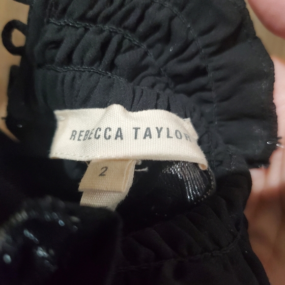 Rebecca Taylor Metallic Silk Blouse - Picture 2 of 4